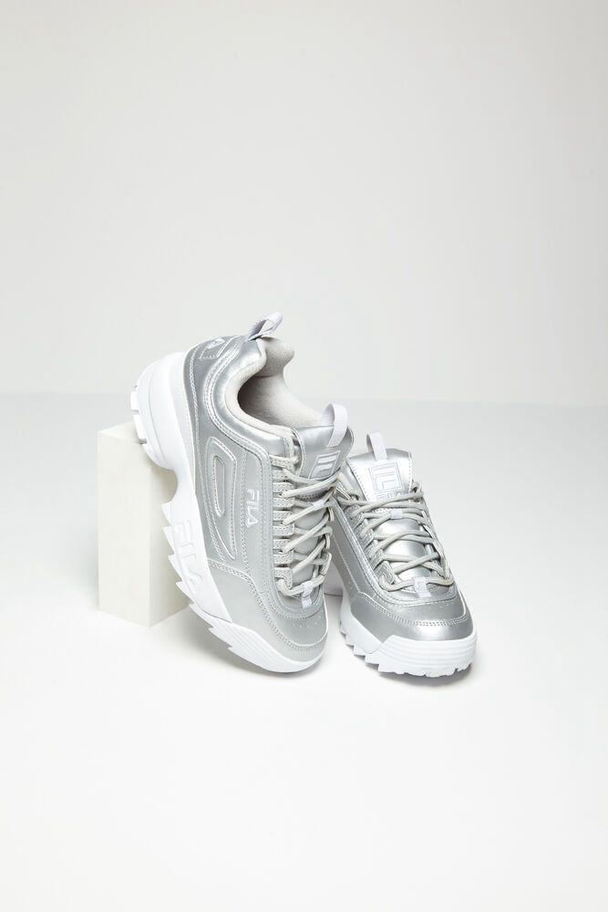 Fila Sneakers Womens Silver - Disruptor 2 Premium Metallic - Philippines 3846195-RO